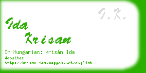 ida krisan business card